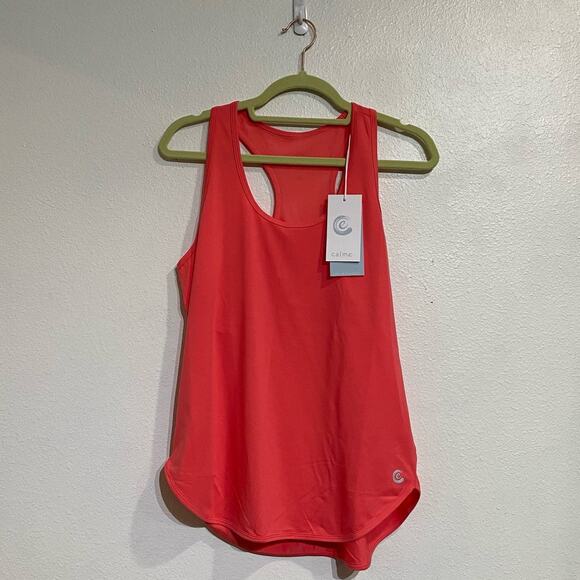 Johnny Was Calme Pink Effect Draped Racer Back Tank Top Sz M NWT - Picture 2 of 12
